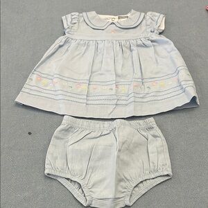Carter's Light Blue Dress and Diaper Cover Set